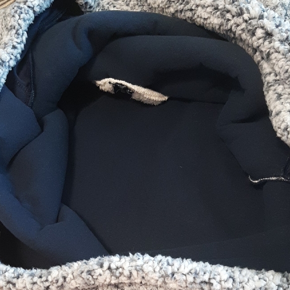 Time and Tru Blue And White Mingled Sherpa Shirt Women's Size XL - Picture 9 of 13